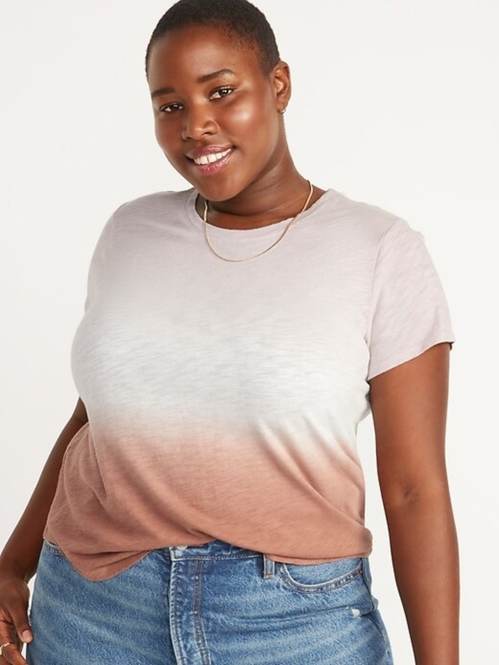 Old Navy Blush-to-Tan Ombre Short-Sleeve Crewneck Tee